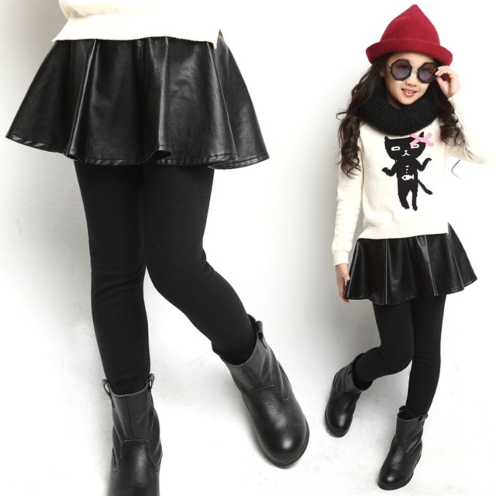 NWT girls faux leather mini skirt